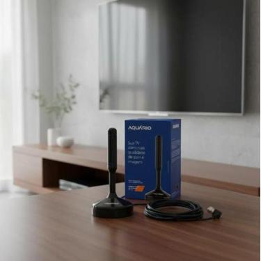 Imagem de Antena Digital 4 Em 1 VHF/UHF-FM-HDTV DTV-100 Aquário Com Cabo 2.5m Pr