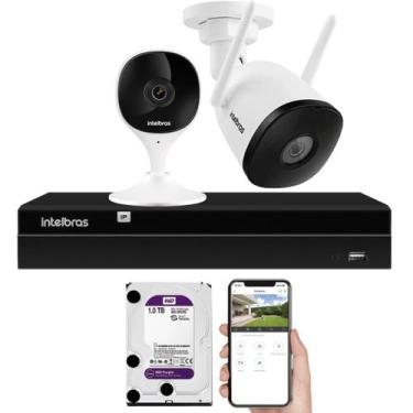 Imagem de Kit Câmeras Mibo Intelbras Wifi 1 Externa E 1 Interna C/hd