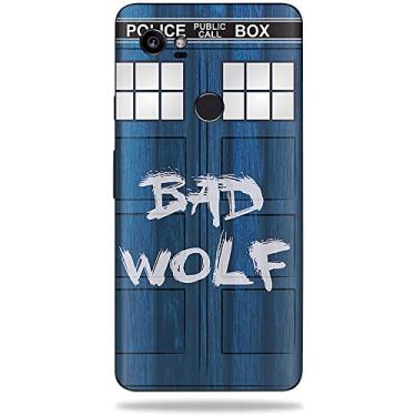 Imagem de Película MightySkins compatível com Google Pixel 2 XL (5,5 polegadas) – Time Lord Box | Capa protetora com decalque de vinil exclusivo, fácil de aplicar, remover e mudar de estilos | Feito nos EUA