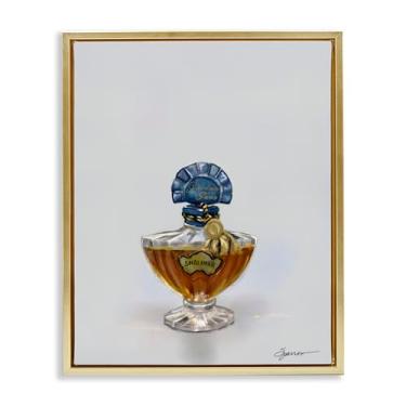 Imagem de Stupell Industries Arte de parede em tela flutuante marrom em frasco de perfume de luxo clássico, design de Mary Sparrow, 78 x 63 cm