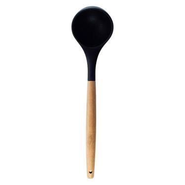 Imagem de Concha De Silicone Com Cabo De Madeira Oikos