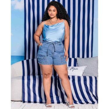 Imagem de Shorts Jeans Feminino C/Bolso Lateral - 31687
