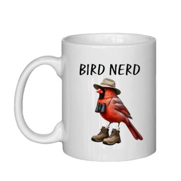 Imagem de Canecas de café temáticas cardinais engraçadas para mulheres e homens - canecas de café nerd de pássaros novidade, presente cardeal vermelho, presentes para observação de pássaros, presentes de