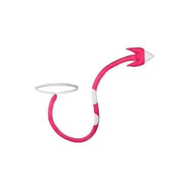 Imagem de Fantasia de cosplay Nasfotim Millie Devil com rabo vermelho rosa