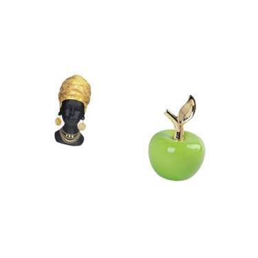 Imagem de Fenteer Escultura de Resina de Africana E Ornamento de Cerâmica, Peça Central Criativa para Decoração de Casa, Prateleira de Entrada, Café, Sala de Est