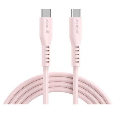Imagem de Cabo Silicone Usb-C Para Usb-C 2.0 1,5M Esc06Spk Rosa Geonav