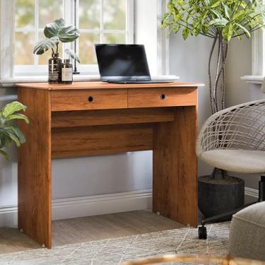 Imagem de Escrivaninha Minimalista 2 Gavetas para Home Office e Estudo – JM3 Móveis (Freijó)