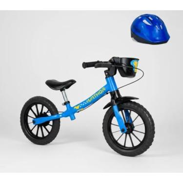 Imagem de Bicicleta Balance Bike de Equilíbrio sem Pedal Masculina Com Capacete