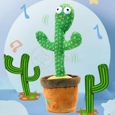 Imagem de Brinquedo Cacto Dançante Pelúcia 120 Músicas Fala Repete Usb