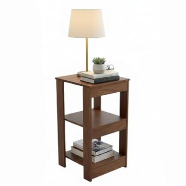 Imagem de Mesa de Cabeceira Criado Mesa de Apoio Canto Lateral Estilo Industrial Decoração para Quarto Cama Sala Escritorio - NATURE