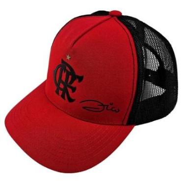 Imagem de Boné Flamengo Zico Silk 3D Frontal Bordado Supercap-Unissex