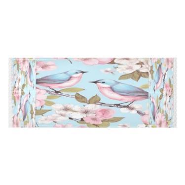 Imagem de Wassud Pássaros fofos no ramo, capas de lavadora e secadora, protetor de lavadora com sacos de armazenamento, capa de geladeira à prova de poeira com bolsos para lavanderia doméstica, cozinha, 120 x