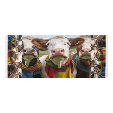 Imagem de Wassud Capas de lavadora e secadora de três vacas, protetor de lavadora com sacos de armazenamento, capa de geladeira à prova de poeira com bolsos para lavanderia doméstica, cozinha, 120 x 55 cm