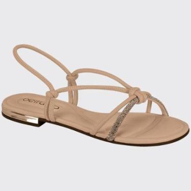 Imagem de Sandália Rasteira Feminina Tiras Brilhantes Beira Rio 8263.983.26264-Feminino