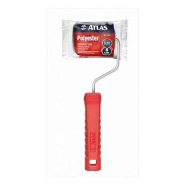 Imagem de Rolo Espuma Atlas Cinza R 406 5 5cm Com Cabo - Pinceis Atlas