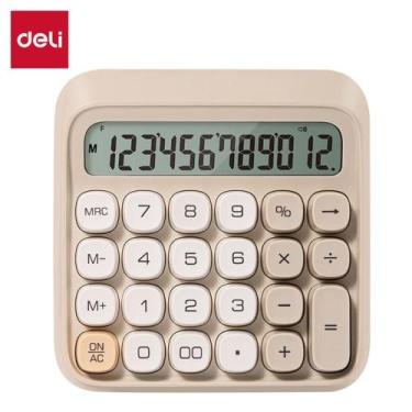 Imagem de Calculadora de Mesa Mecânica Caramelo 12 Dígitos - Deli