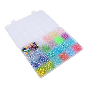 Imagem de Zerodis Kit de Miçangas para Fazer Pulseiras Kits de Miçangas Artesanais Soltas 24 Grades Mullticolor para Fazer Joias Variado Com Caixa de Armazenamento para Colar Corrente de Cintura DIY Artes Pulseira Fazendo