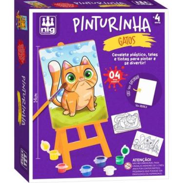 Imagem de Brinquedo para Colorir KIT Pinturinha Gatos - Nig Brinquedos