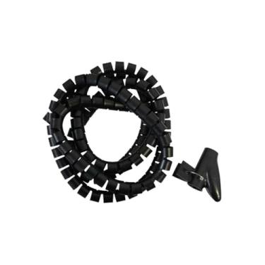 Imagem de Organizador de Fios e Cabos com Aplicador, 20mm x 2m, Plástico, Preto, 128g