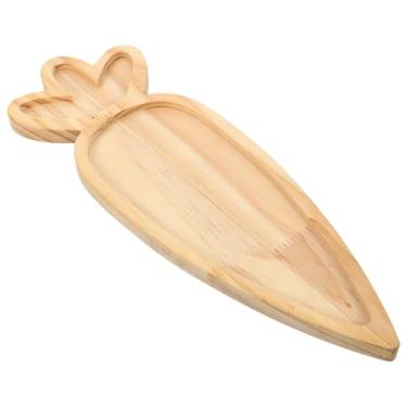 Imagem de ABOOFAN Tábua de charcutaria em forma de cenoura de Páscoa, bandeja de madeira, tábua de queijos para aperitivos, lanches, frutas, para Páscoa, primavera, feriados, lembrancinhas de festa