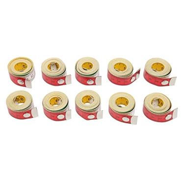 Imagem de CUOFYUNL 10pcs Fita Métrica Macia 60 Polegadas 150cm Dupla Face Colorida Escala Transparente Fita Métrica Corporal para Corte