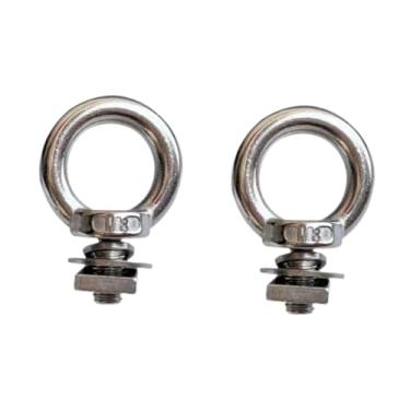 Imagem de QccHieUs Conjunto de 2 Anéis de Fixação com Olhal para Veículos de Alta Resistência, Parafusos em T para Rack de Teto, em aço Inoxidável, para Ancoragem de, 2 Partes