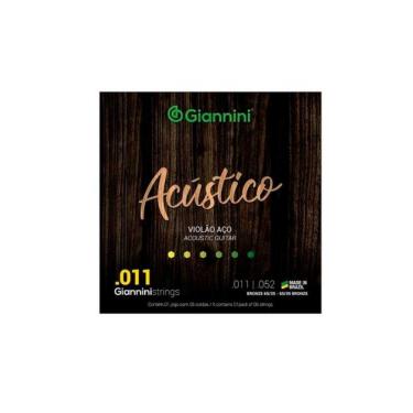 Imagem de Encordoamento Giannini P-violão Aço Bronze 65-35 0.011" Gespw [f108]