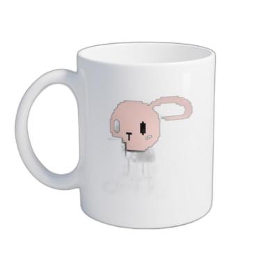 Imagem de Caneca Xícara de Café Porcelana 300ml Com Desenho Coelho Pixel Art