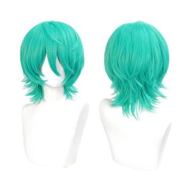 Imagem de Peruca Sintética Curta E Ondulada De 14 Polegadas Para Mulheres, Resis