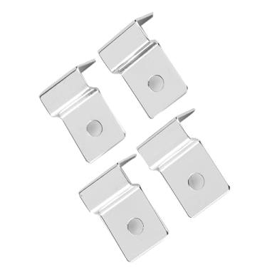 Imagem de Naroote Suporte de Cobertura de Tanque de Peixes Antiferrugem de 4 Unidades, Clipe de Suporte de Vidro de Aquário de Alta Resistência Com Plugue de Fixação, Material de Aço Inoxidável, Opções de