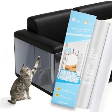 Imagem de Protetor de sofá de garras de gato, protetor de móveis para sofás, camas, portas, mesas, parede, fitas autoadesivas de 299 x 20 cm para evitar arranhões de móveis
