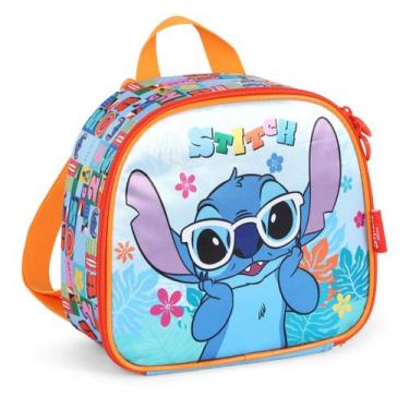 Imagem de Bolsa Lancheira Lilo Stitch Térmica Menina Disney Azul Luxcel