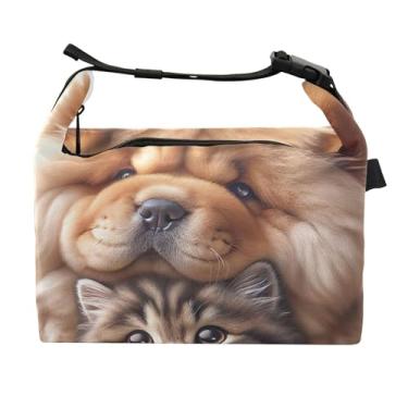 Imagem de TSENQUE Lancheira personalizada Chow Chow Cachorro Gato Gatinho para Trabalho Mulheres Lancheira Isolada Macia Personalizada Lancheira para Trabalho
