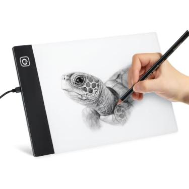 Imagem de Prancheta de Desenho com Luz LED A4 USB – Mesa de Luz com 3 Níveis de Iluminação, Ideal para Desenho Técnico, Esboços, Desenhistas e Crianças Profissional Mesa Led A4 Desenho Transposição Premium
