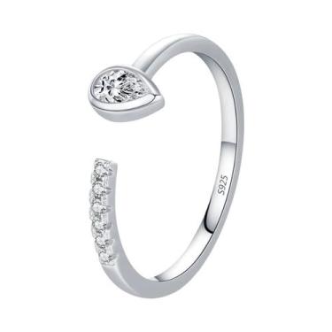 Imagem de Anéis De Gota d'Água Em Prata Esterlina 925 Com CZ Tamanho Único Para 