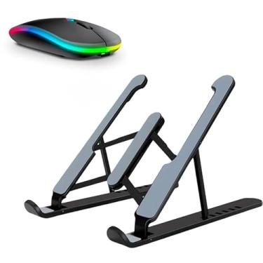 Imagem de Rato Bluetooth RecarregáVel Sem Fios — Bateria Integrada, Funcionamento Silencioso, Ideal Para EscritóRios DoméSticos E Multitarefas(Mouse+Suporte)