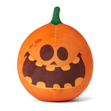 Imagem de Northwest Almofada de viagem de abóbora de Halloween de 28 cm, brinquedo de pelúcia, decoração, presente para meninas e meninos