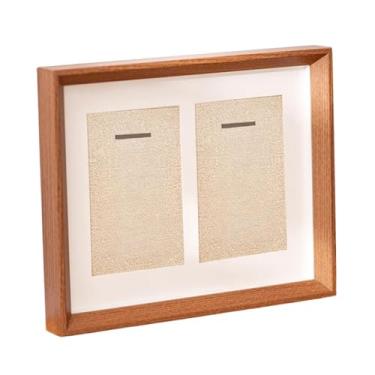 Imagem de Ｂｅｓｇａ Caixa de madeira para exibição de medalhas duplas, porta-retratos, organizador versátil para distintivos e medalhas esportivas, Style C