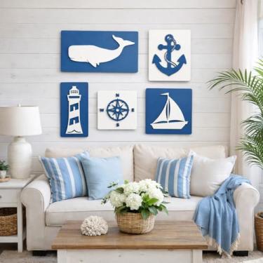 Imagem de Conjunto de Quadros Decorativos Náutico Marinheiro em MDF para Quarto Sala