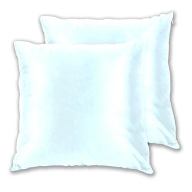 Imagem de Joitme Conjunto de 2 capas de almofadas ciano claro aqua, capa de almofada decorativa para sofá, 45 x 45 cm, 2 peças
