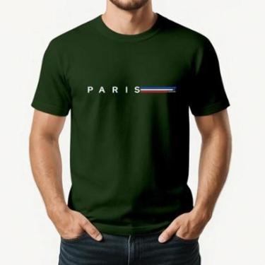 Imagem de Camiseta Masculina Algodão Premium PARIS 02-Masculino