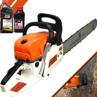 Imagem de Motosserra Importway 63c 2,8hp Sabre Grande 22 Profissional com Oleo Toyama de Motor + Óleo Corrente