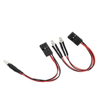 Imagem de KIMISS 2 Unidades de Luz LED Modificada para Carros RC Axial SCX24 - Escala 1/24 e 1/18 - Iluminação Em Miniatura de Luz Branca para Desempenho Noturno Aprimorado