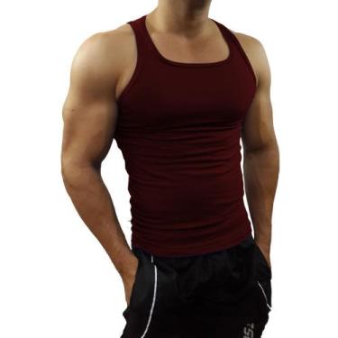 Imagem de Regata Masculina Básica Lisa Tank01 Sjons, Vermelho escuro, gg
