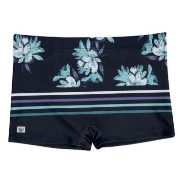 Imagem de Sunga Boxer Estampada Hang Loose, Preto flores, M