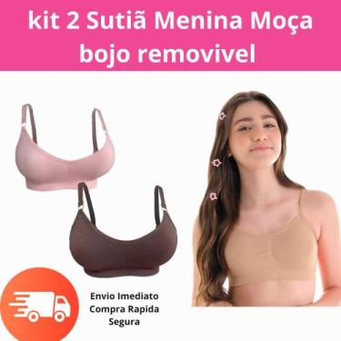 Imagem de KIT COM 2 SUTIÃS MENINA MOÇA SEM COSTURA Conforto e Estilo, Sortido, 1