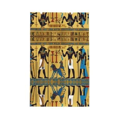 Imagem de XLLingL Toalhas de cozinha tipo waffle com estampa da série Tribo do Egito Antigo, panos de prato de microfibra, perfeitos para decoração e limpeza de cozinha - 1 peça