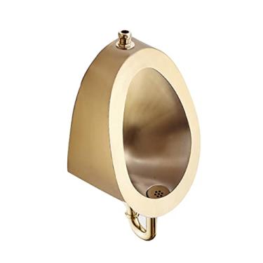 Imagem de pcagfaajmh Mictório de indução automática de aço inoxidável 304, mictório de banheiro público montado na parede, mictório de vaso sanitário sem contato com válvula de descarga, adequado para bares e