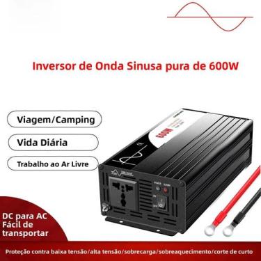 Imagem de Inversor De Onda Senoidal Pura 600W DC 12V 24V 48V Para AC 110V 220V I