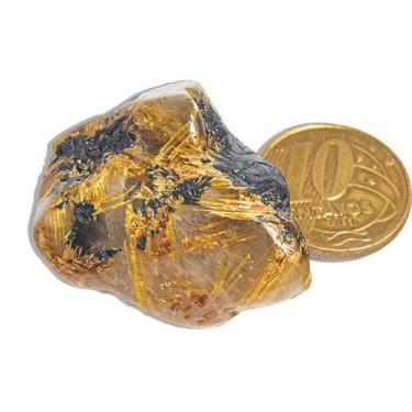 Imagem de Cristal Rutilo Pedra Natural Rolada 3 a 4 cm - Varejo